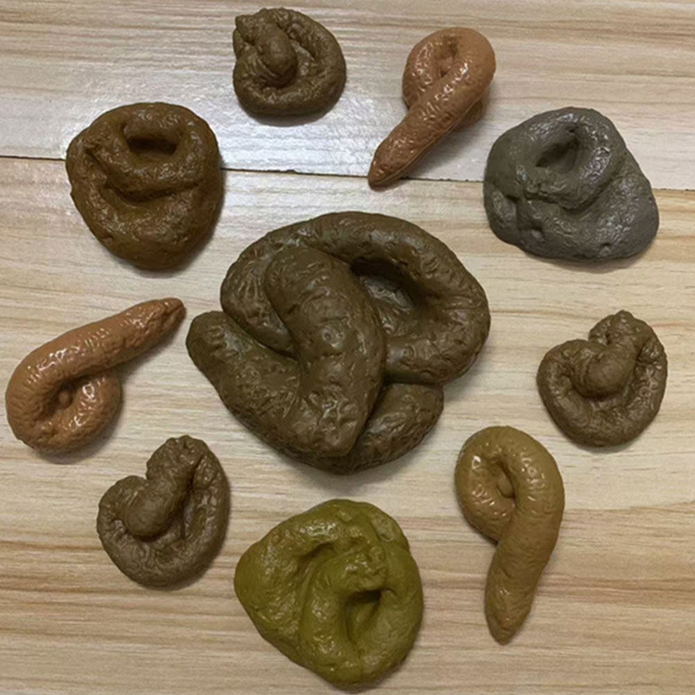 Fake Poop Gag Gift - Набор из 10 штук: реалистичные искусственные