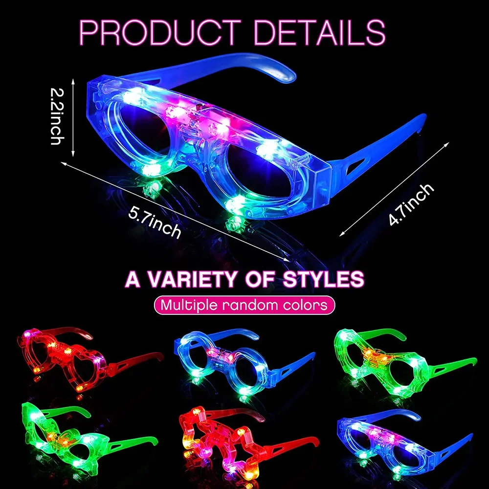 Светодиодные неоновые очки, св – обзор и цена Glow In The Dark Party Glasses