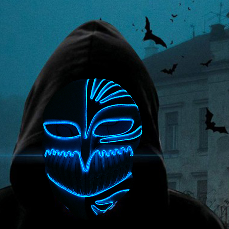 Светящаяся маска аниме для кос – обзор и цена Led Purge Mask Halloween