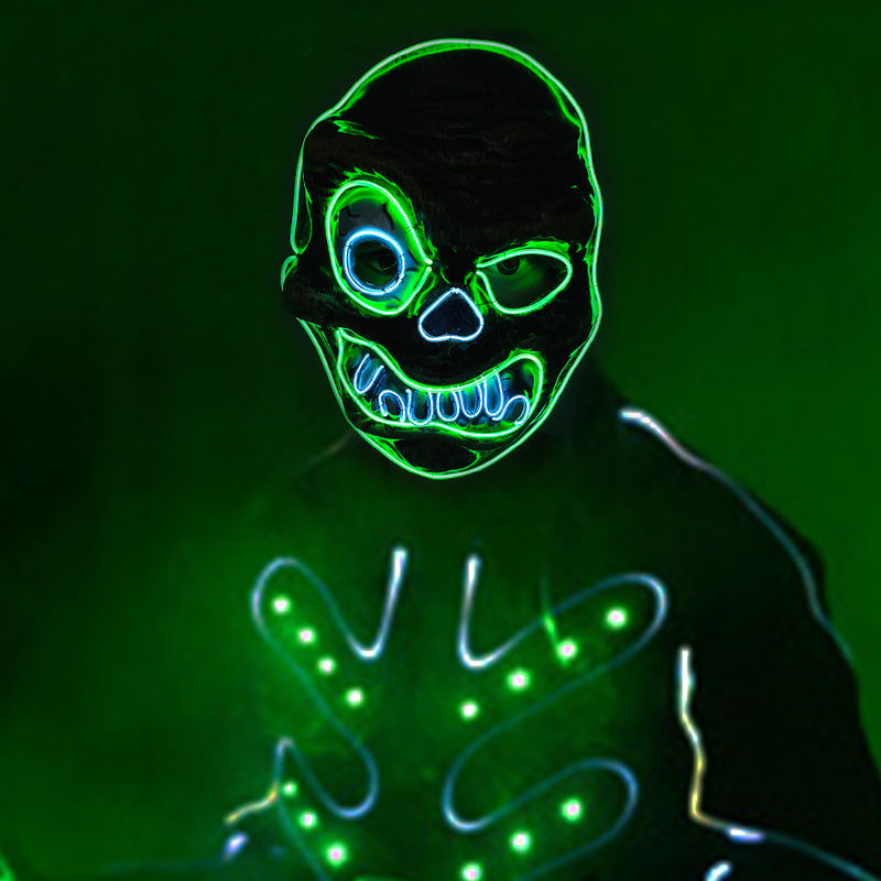 Светящаяся маска аниме для кос – обзор и цена Led Purge Mask Halloween