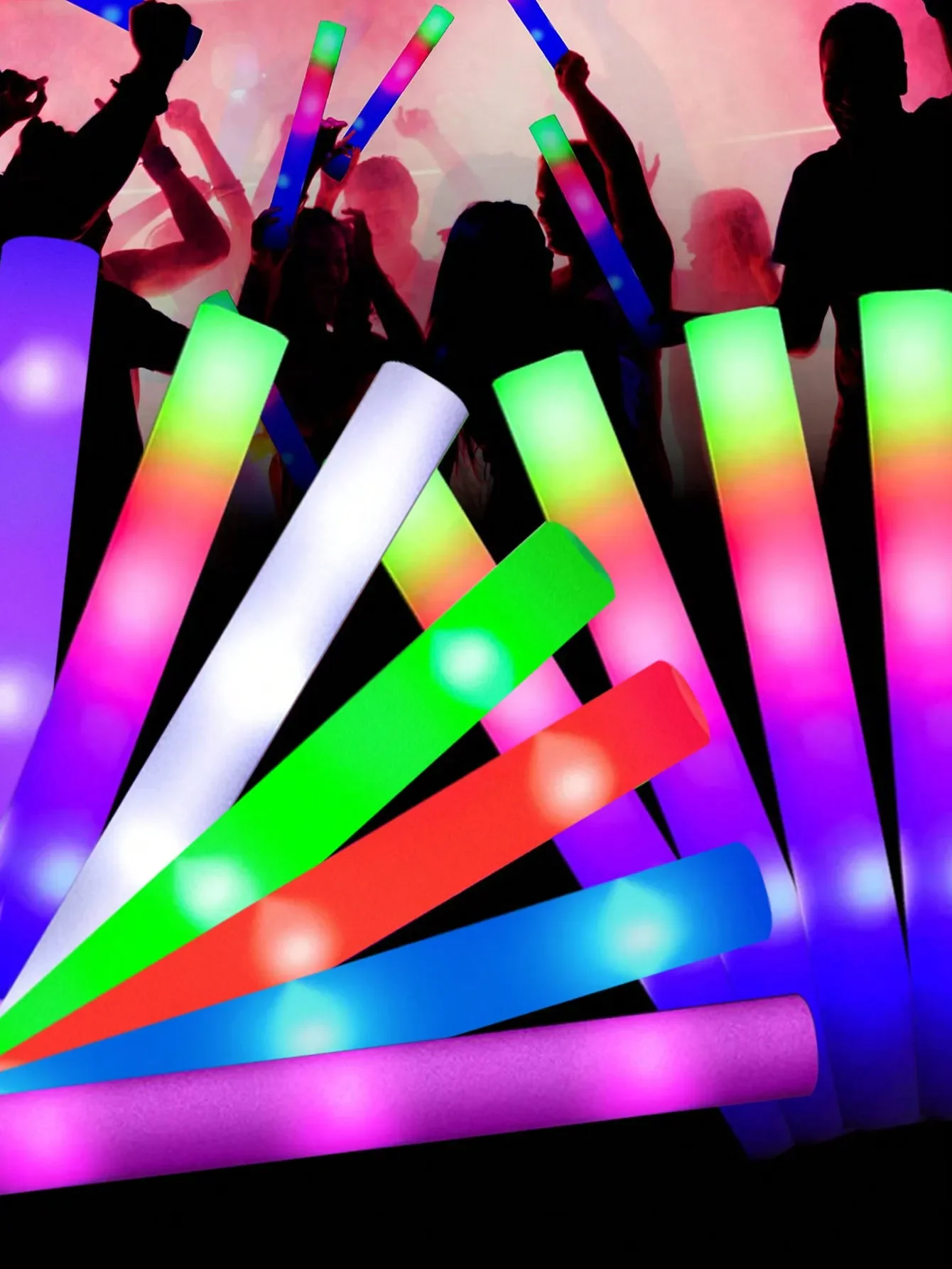 20/30 шт. светодиодные светящи – обзор и цена Flashing Led Foam Sticks Party