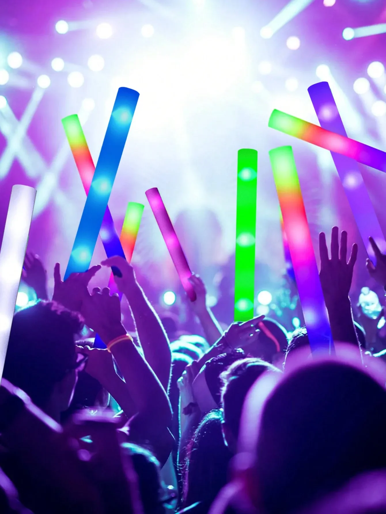 20/30 шт. светодиодные светящи – обзор и цена Flashing Led Foam Sticks Party