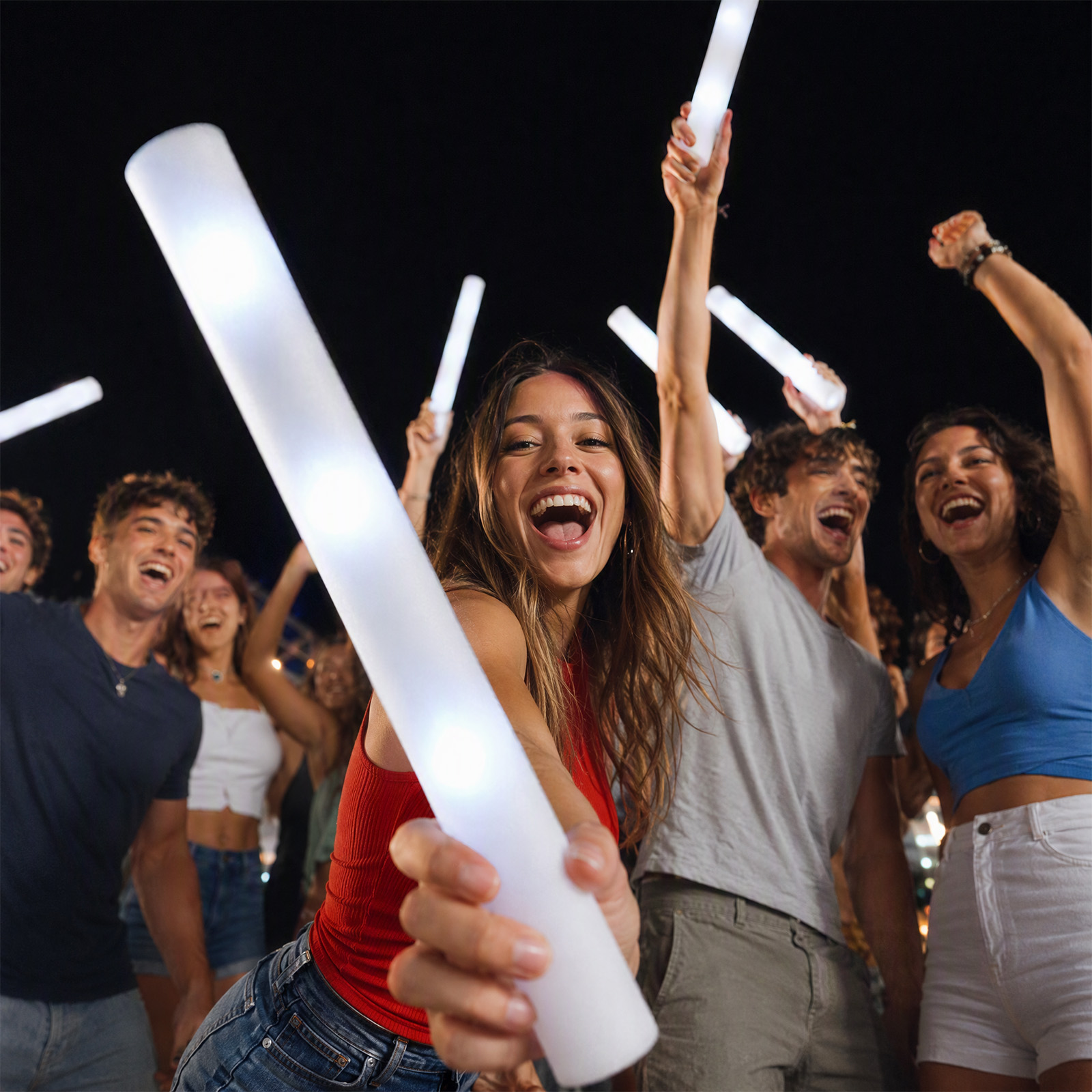 Многоразовые белые светодиодны – обзор и цена Flashing Led Foam Sticks Party
